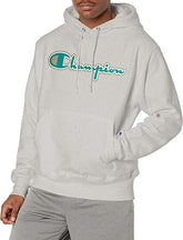Champion Men's Reverse Weave Pullover Script Logo, Oxford Gray-586648, Medium